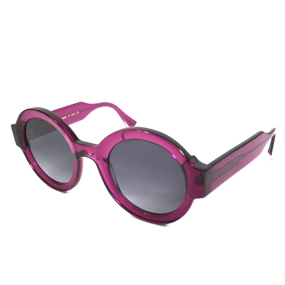 Gigi Studios Sunglasses LAURA 6454/11 Clear Purple Frame w/ Blue Gradient Lenses